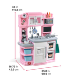 Step2 Great Gourmet Kitchen, Kitchen Playset with 36 Piece Accessories Including Pots and Pans, Folk and Spoon, Indoor and Outdoor Roleplay ToySuitable for Children both Boys and Girls Aged 2+