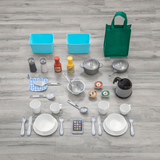 Step2 Great Gourmet Kitchen, Kitchen Playset with 36 Piece Accessories Including Pots and Pans, Folk and Spoon, Indoor and Outdoor Roleplay ToySuitable for Children both Boys and Girls Aged 2+