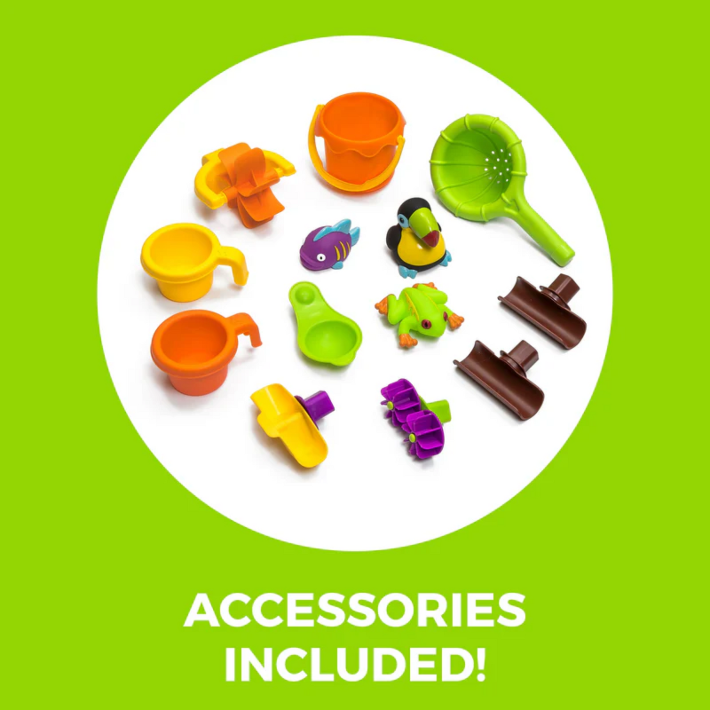 Step2 Tropical Rainforest Water Table, Indoor and Outdoor Water Table, Sensory Playset and Activity Toy, Rain Shower Wall, 13 Piece Accessories Set, Toy Suitable for Kids both Boys and Girls Aged 1.5+