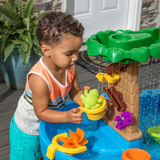 Step2 Tropical Rainforest Water Table, Indoor and Outdoor Water Table, Sensory Playset and Activity Toy, Rain Shower Wall, 13 Piece Accessories Set, Toy Suitable for Kids both Boys and Girls Aged 1.5+
