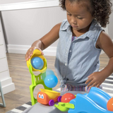Step2 Ball Buddies Truckin & Rollin Play Table, Indoor and Outdoor Sensory Playset, Activity Toy with 13 Piece Accessories Including Balls, STEM Toy and Activity Centre, Suitable for Children Aged 2+