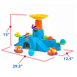 Step2 Ball Buddies Tunnel Tower, Indoor and Outdoor Sensory Play Table, Activity Toy with 12 Piece Accessories Including Balls, STEM Toy and Activity Centre, Suitable for Boys and Girls Aged 1+