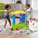 Step2 Ball Buddies Double Drop HQ, Indoor and Outdoor Sensory Play Table, Activity Toy with 12 Piece Accessories Including Balls, STEM Toy and Activity Centre, Suitable for Boys and Girls Aged 1+