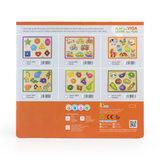 Viga Wild Animals, 8 Piece Knob Puzzle, Montessori Wooden Toy, Develops Sensory, Cognitive & Fine Motor Skills, Non-Toxic & Eco-friendly Kids Educational Toy, Suitable for Boys and Girls Aged 18M+