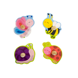 Viga Insect, 4 Piece Knob Puzzle, Montessori Wooden Toy, Develops Sensory, Cognitive & Fine Motor Skills, Non-Toxic & Eco-friendly Kids Educational Toy, Suitable for Boys and Girls Aged 12M+