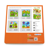 Viga Insect, 4 Piece Knob Puzzle, Montessori Wooden Toy, Develops Sensory, Cognitive & Fine Motor Skills, Non-Toxic & Eco-friendly Kids Educational Toy, Suitable for Boys and Girls Aged 12M+