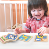 Viga Honey Bee, 4 Piece Block Puzzle, Montessori Wooden Toy, Develops Sensory, Cognitive & Fine Motor Skills, Non-Toxic & Eco-friendly Kids Educational Toy, Suitable for Boys and Girls Aged 12M+