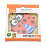 Viga Lady Bird, 4 Piece Block Puzzle, Montessori Wooden Toy, Develops Sensory, Cognitive & Fine Motor Skills, Non-Toxic & Eco-friendly Kids Educational Toy, Suitable for Boys and Girls Aged 18M+