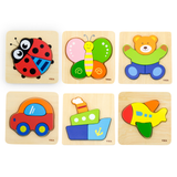Viga Butterfly, 5 Piece Block Puzzle, Montessori Wooden Toy, Develops Sensory, Cognitive & Fine Motor Skills, Non-Toxic & Eco-friendly Kids Educational Toy, Suitable for Boys and Girls Aged 18M+