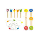 VIGA Wooden Ring Toss Game – Animal-Themed Montessori Toy for Toddlers & Kids, Enhances Hand-Eye Coordination, Fine Motor Skills, Social Play, Eco-Friendly, Non-Toxic Paints, for Boys & Girls Ages 3+