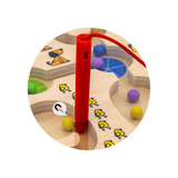 VIGA Magnetic Bead Trace – Number Puzzle for Toddlers, Montessori-Inspired Educational Toy with 2 Magnetic Wands, Develops Number Recognition, Hand-Eye Coordination & Social Skills, Wooden Toy, 18M+