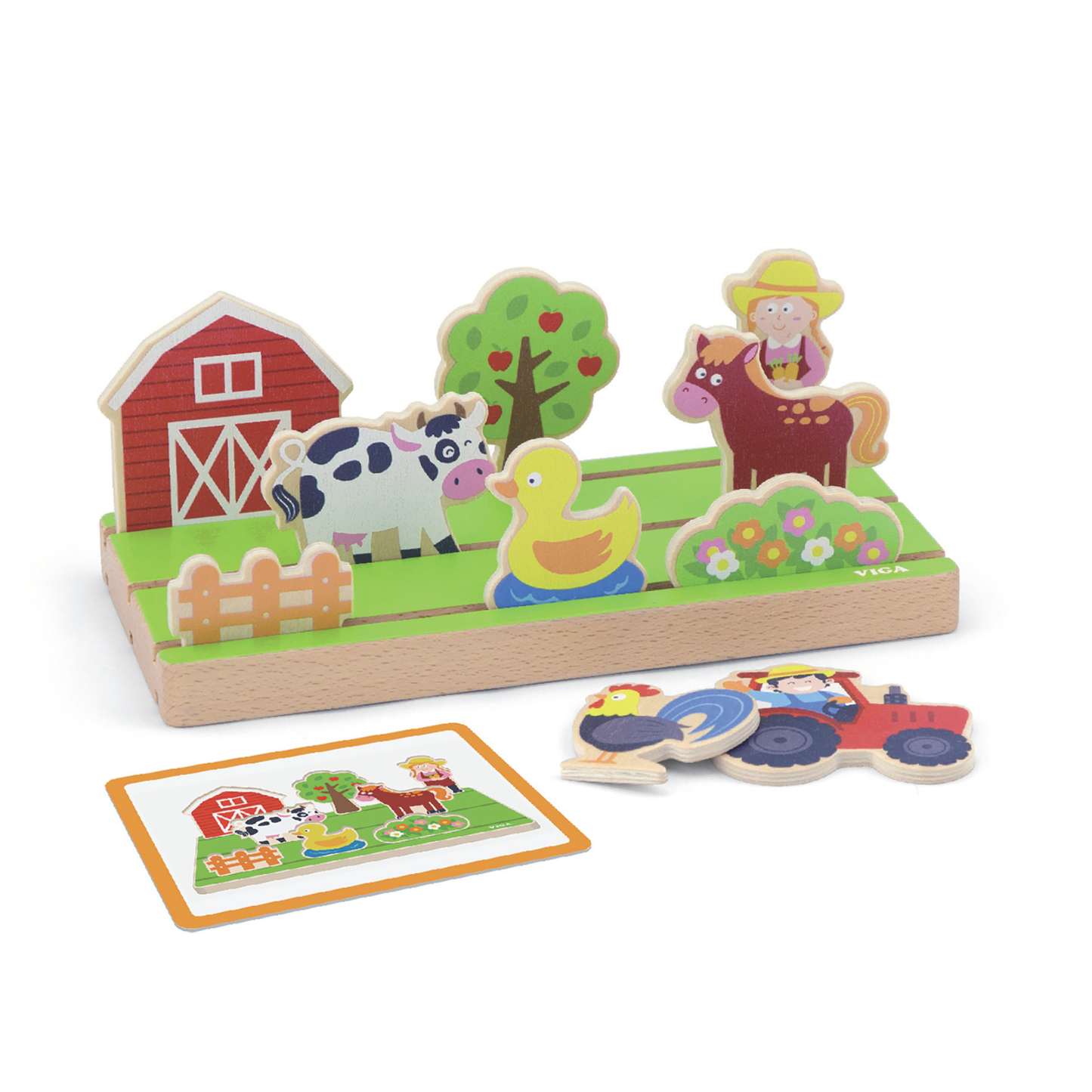 Viga Space & Distance Learning Toy, 1 Piece Montessori Wooden Playset for Toddlers, Develops Spatial Awareness & Fine Motor Skills, Solid Wood with Non-Toxic Paints, Eco-Friendly, Ages 18M+
