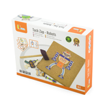 VIGA Tack Zap – Robots Creative Craft Set for Kids , Montessori-Inspired Wooden Activity Toy with Cork Board, Hammer & 45 Robot Pieces , Enhances Fine Motor Skills, Creativity & Focus , 3 Years+