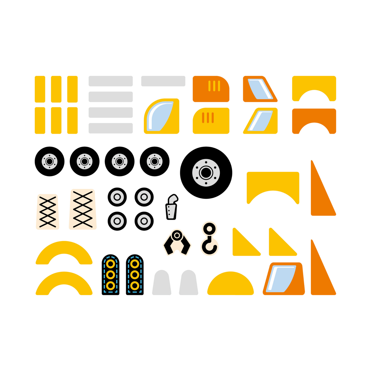 Viga Tack Zap Construction Vehicles Set, Montessori Wooden Hammer Toy with 45 Pieces & Design Cards, Builds Motor Skills & Logic, Eco-Friendly & Non-Toxic, for Boys & Girls Ages 3+