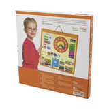 VIGA Wooden Magnetic Calendar for Kids – Montessori-Inspired Learning Calendar with 75 Pieces, Educational Wall Chart for Time, Weather, Days, and Seasons, Eco-Friendly Toy for Home & School , Ages 3+