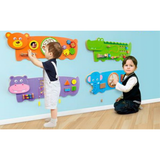 Viga Crocodile Wall Panel, Montessori Wooden Sensory Activity Board, Develops Logic, Hand-Eye Coordination & Motor Skills, Eco-Friendly & Non-Toxic Educational Toy, for Boys & Girls 18M+