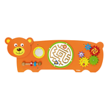 Viga Bear Activity Board, Montessori Wooden Wall Toy, Sensory Learning Panel for Brain & Motor Skill Development, Eco-Friendly & Space-Saving Educational Toy, for Boys & Girls 18M+