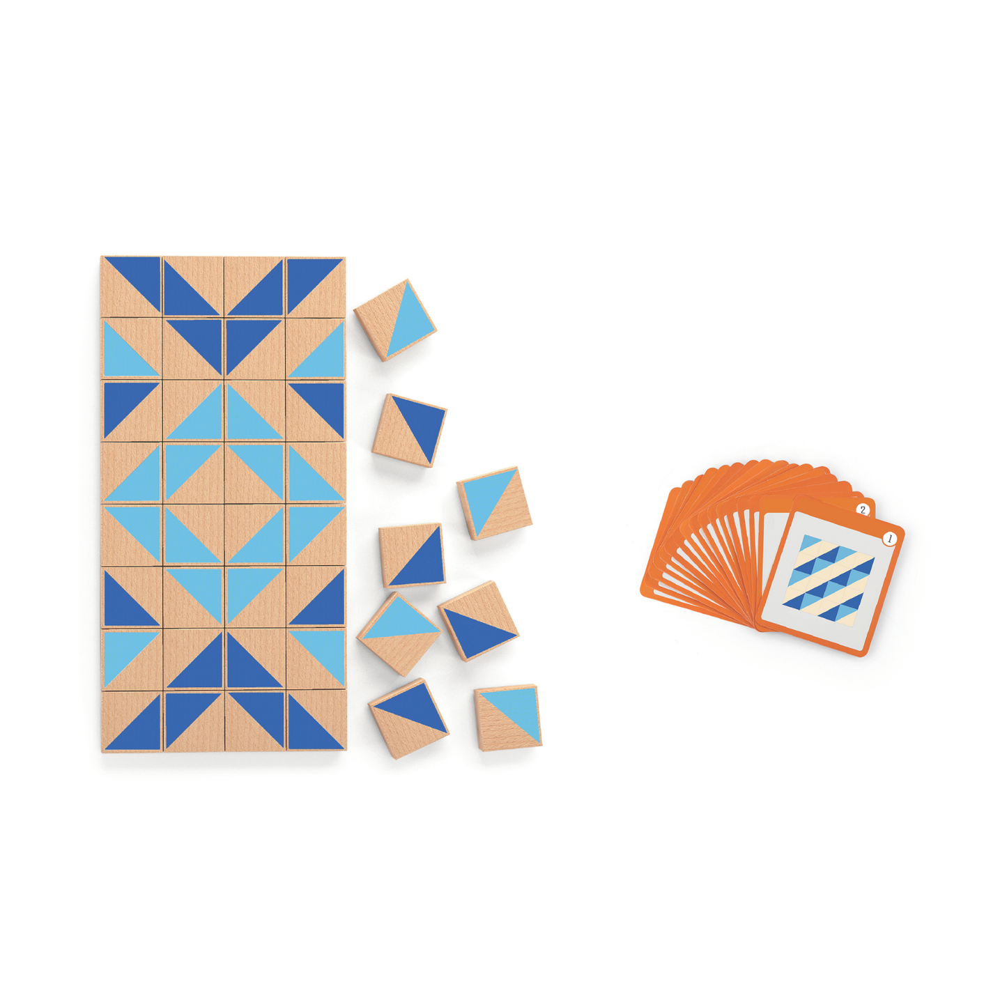 Viga Visual Blocks, 40 Piece Magnetic Puzzle, Montessori Wooden Toy, Develops Sensory, Cognitive & Fine Motor Skills, Non-Toxic & Eco-friendly Kids Educational Toy, Suitable for Children Aged 3Y+
