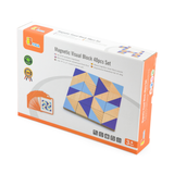 Viga Visual Blocks, 40 Piece Magnetic Puzzle, Montessori Wooden Toy, Develops Sensory, Cognitive & Fine Motor Skills, Non-Toxic & Eco-friendly Kids Educational Toy, Suitable for Children Aged 3Y+