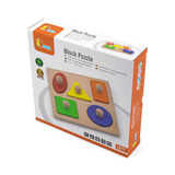 Viga Shapes, 5 Piece Knob Puzzle, Montessori Wooden Toy, Develops Sensory, Cognitive & Fine Motor Skills, Non-Toxic & Eco-friendly Kids Educational Toy, Suitable for Boys and Girls Aged 12M+