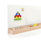 Viga Geometric Blocks, 102 Piece Magnetic Puzzle, Montessori Wooden Toy, Develops Sensory, Cognitive & Fine Motor Skills, Non-Toxic & Eco-friendly Kids Educational Toy, Suitable for Children Aged 3Y+