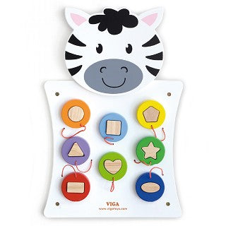 Viga Match Shapes, 8 Piece Shape Matching Puzzle, Montessori Wooden Toy, Develops Spatial Reasoning, Fine Motor & Cognitive Skills, Eco-Friendly Educational Wall Panel, for Boys & Girls 18M+