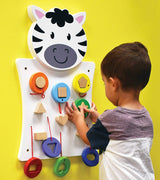 Viga Match Shapes, 8 Piece Shape Matching Puzzle, Montessori Wooden Toy, Develops Spatial Reasoning, Fine Motor & Cognitive Skills, Eco-Friendly Educational Wall Panel, for Boys & Girls 18M+