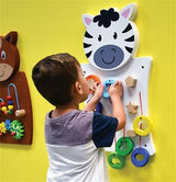 Viga Match Shapes, 8 Piece Shape Matching Puzzle, Montessori Wooden Toy, Develops Spatial Reasoning, Fine Motor & Cognitive Skills, Eco-Friendly Educational Wall Panel, for Boys & Girls 18M+