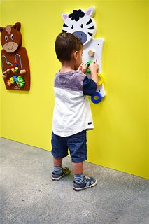 Viga Match Shapes, 8 Piece Shape Matching Puzzle, Montessori Wooden Toy, Develops Spatial Reasoning, Fine Motor & Cognitive Skills, Eco-Friendly Educational Wall Panel, for Boys & Girls 18M+