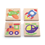 Viga Transportation, 32 Piece Magnetic Block Puzzle, Montessori Wooden Toy, Develops Sensory, Cognitive & Fine Motor Skills, Non-Toxic & Eco-friendly Kids Educational Toy, Suitable for Children 18M+