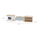 Viga White Kitchen Wall Set, Montessori Wooden Play Kitchen with Microwave, Exhaust Hood & Shelves, Pretend Play Furniture, Eco-Friendly & Non-Toxic, Develops Creativity & Coordination, Ages 3+