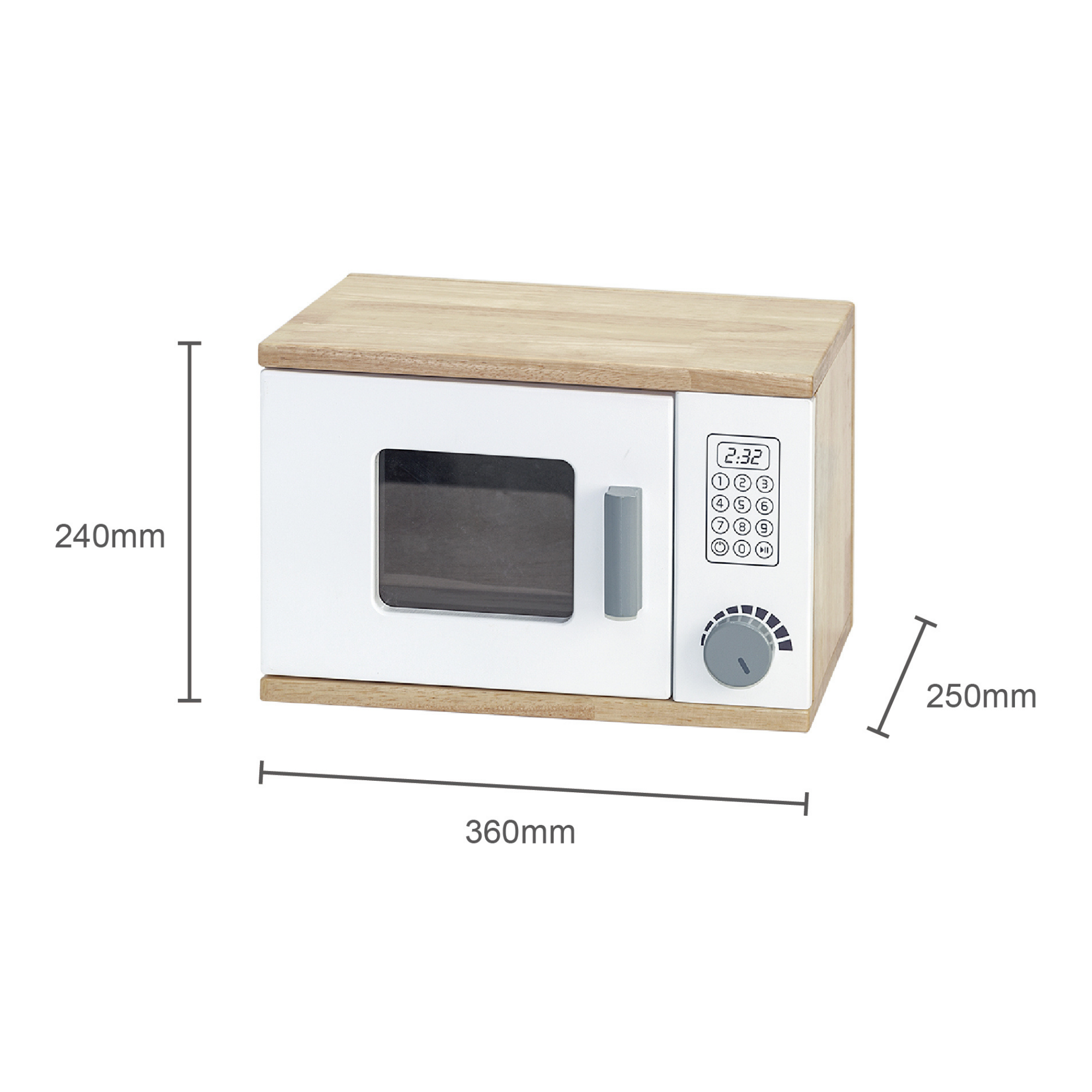 Viga White Kitchen Wall Set, Montessori Wooden Play Kitchen with Microwave, Exhaust Hood & Shelves, Pretend Play Furniture, Eco-Friendly & Non-Toxic, Develops Creativity & Coordination, Ages 3+