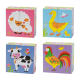 Viga Farm Animals, 6 Sided Cube Puzzle, Montessori Wooden Toy, Develops Sensory, Cognitive & Fine Motor Skills, Non-Toxic & Eco-friendly Kids Educational Toy, Suitable for Boys and Girls Aged 2Y+