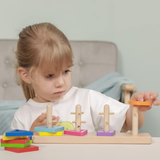 Viga Creative Shapes, 12 Piece Stacking Puzzle, Montessori Wooden Toy, Develops Sensory, Cognitive & Fine Motor Skills, Non-Toxic & Eco-friendly Kids Educational Toy, Suitable for Children Aged 18M+