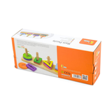 Viga Creative Shapes, 12 Piece Stacking Puzzle, Montessori Wooden Toy, Develops Sensory, Cognitive & Fine Motor Skills, Non-Toxic & Eco-friendly Kids Educational Toy, Suitable for Children Aged 18M+