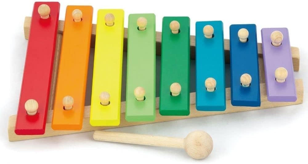 Glooke Selected Viga Wooden Xylophone - Educational MUSical Instrument Toy For Kids Ages 1+ Year, Multi-Coloured