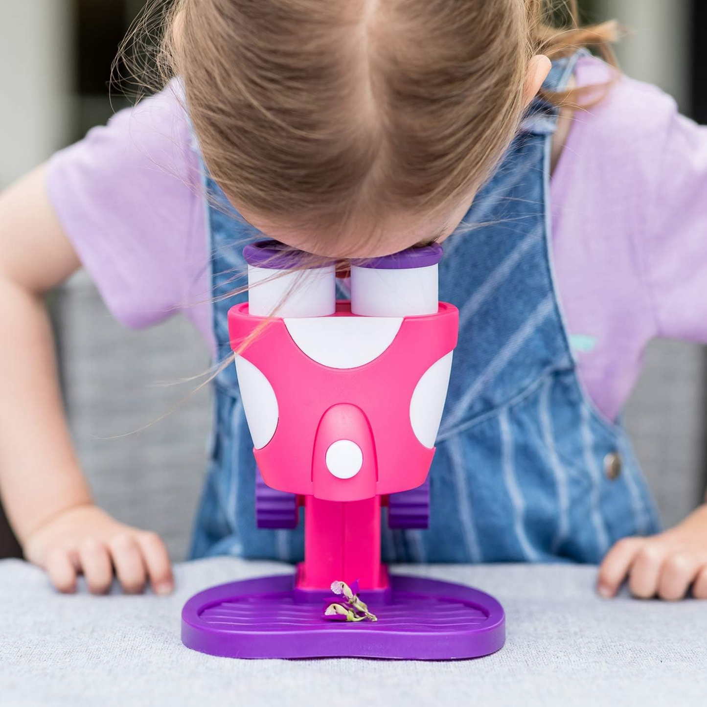 Learning Resources GeoSafari Jr. My First Microscope, Pink, 8x Magnification, Preschool Science Tool, Ages 3+