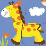 Viga Giraffe, 4 Piece Block Puzzle, Montessori Wooden Toy, Develops Sensory, Cognitive & Fine Motor Skills, Non-Toxic & Eco-friendly Kids Educational Toy, Suitable for Boys and Girls Aged 12M+