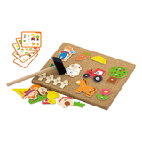 Viga Tack Zap Farm Playset, Montessori Wooden Hammer Toy with 24 Farm Pieces, Develops Fine Motor Skills & Logic, Eco-Friendly & Non-Toxic Educational Toy, for Boys & Girls Ages 4+