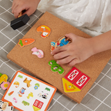 Viga Tack Zap Farm Playset, Montessori Wooden Hammer Toy with 24 Farm Pieces, Develops Fine Motor Skills & Logic, Eco-Friendly & Non-Toxic Educational Toy, for Boys & Girls Ages 4+