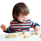 Viga Animal Feeding, 12 Piece Mix & Match Puzzle, Montessori Wooden Toy, Develops Sensory, Cognitive & Fine Motor Skills, Non-Toxic & Eco-friendly Kids Educational Toy, for Boys & Girls 18M+