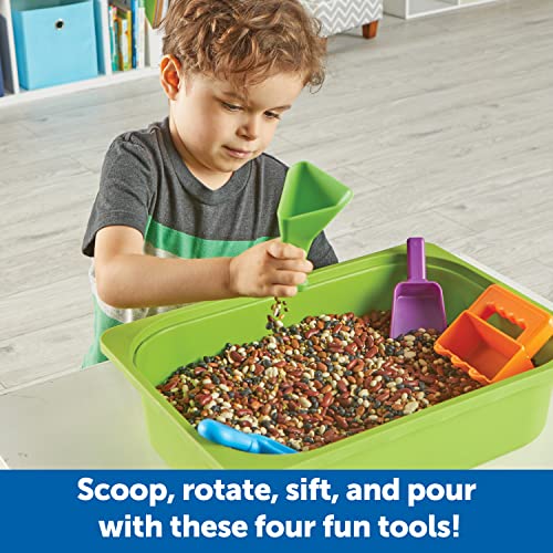 Learning Resources Helping Hands Sensory Scoops, 4 Pieces, Ages 3+, fine Motor Skills Toys for Children, Toddler Water and Sand Play Set