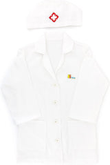Viga Little Doctor Uniform and Hat Apron for Kids 3+ Pretend Play Costume Multicolor