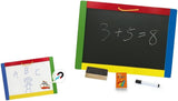 Viga Wooden Magnetic Chalk and Dry Erase Board Double Sided Educational Drawing Writing Board for Kids Ages 3 and Up