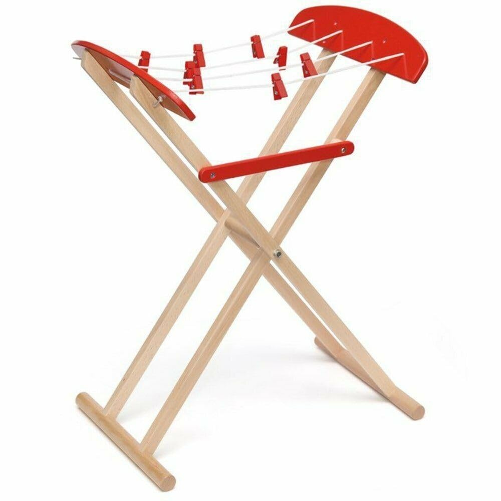 Viga Pretend Play Wooden Clothes Horse For Kids Ages 3+ Years
