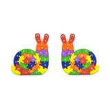 Viga 3D Snail with Alphabets, 26 Piece Jigsaw Block Puzzle, Montessori Wooden Toy, Develops Sensory, Cognitive & Fine Motor Skills, Non-Toxic & Eco-friendly Kids Educational Toy, 3Y+
