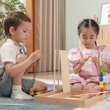 VIGA Wooden Beads Sequence Toy, 72-Piece Montessori Sorting & Pattern Activity, Develops Fine Motor Skills,Logic & Early Math, Enhances Memory & Problem-Solving, Eco-Friendly, for Boys & Girls Ages 3+
