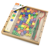 VIGA Wooden Beads Sequence Toy, 72-Piece Montessori Sorting & Pattern Activity, Develops Fine Motor Skills,Logic & Early Math, Enhances Memory & Problem-Solving, Eco-Friendly, for Boys & Girls Ages 3+