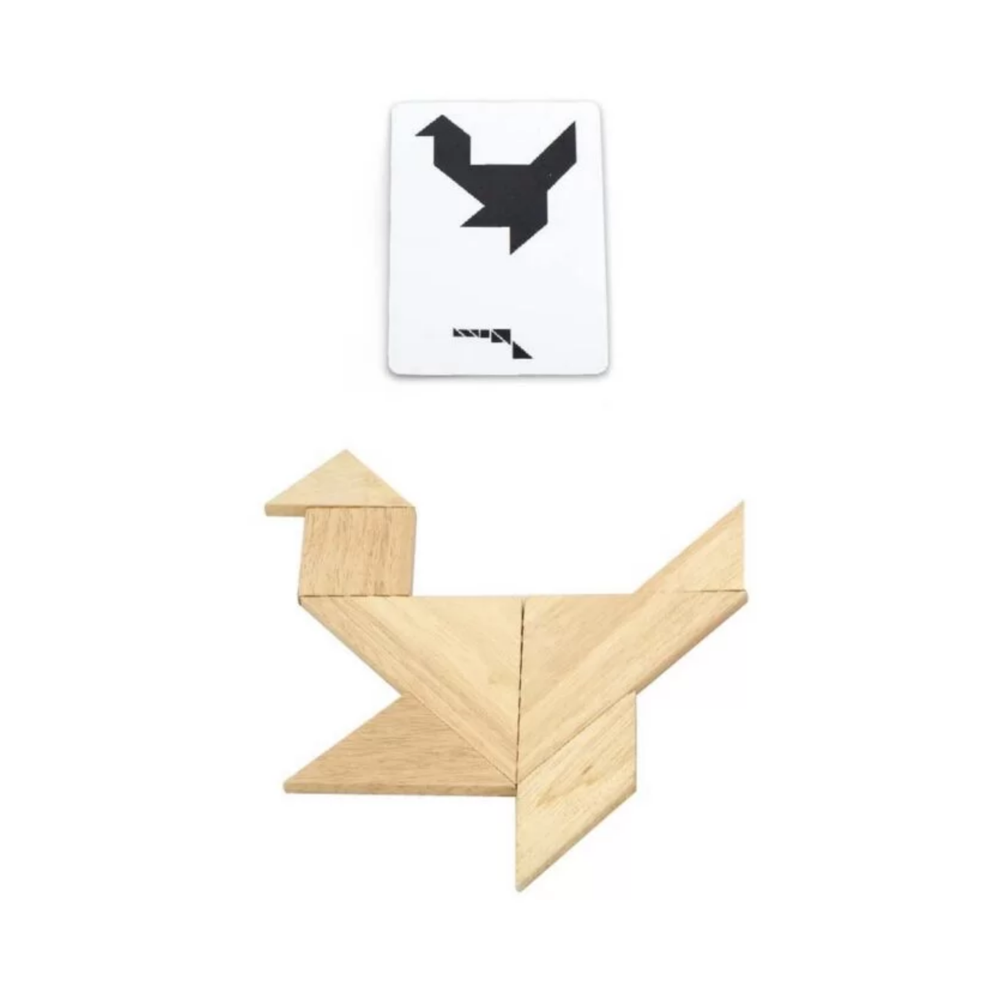 Viga Tangram, 7 Piece Geometric Puzzle, Montessori Wooden Toy, Develops Sensory, Cognitive & Fine Motor Skills, Non-Toxic & Eco-friendly Kids Educational Toy, Suitable for Boys and Girls Aged 3Y+