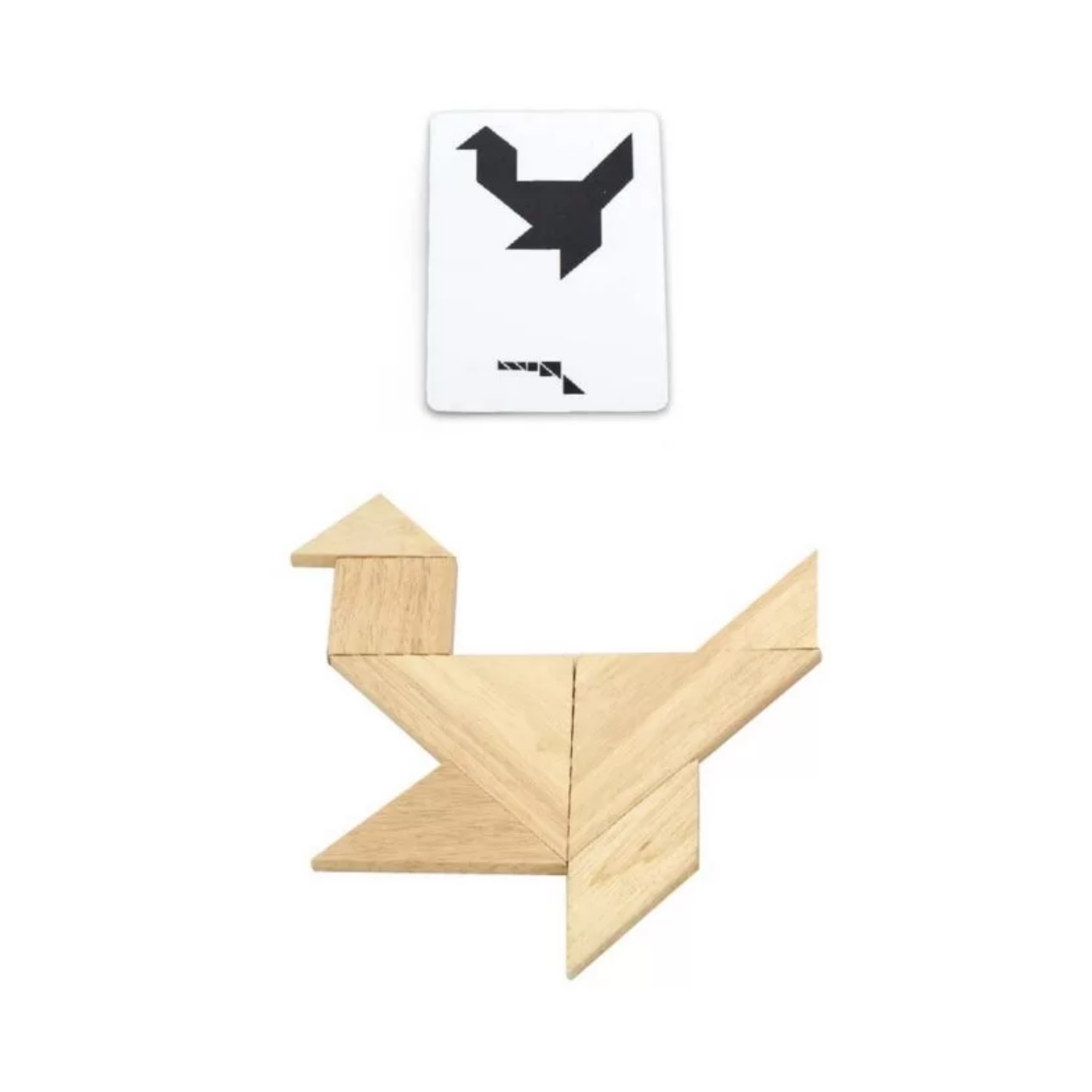 Viga Tangram, 7 Piece Geometric Puzzle, Montessori Wooden Toy, Develops Sensory, Cognitive & Fine Motor Skills, Non-Toxic & Eco-friendly Kids Educational Toy, Suitable for Boys and Girls Aged 3Y+